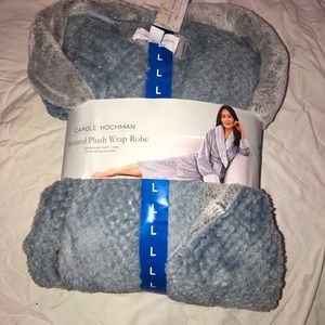 Gray Plush Wrap Robe